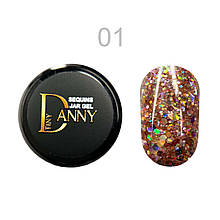 Sequins jar gel by DANNY (гліттер гель) №01 8 ml