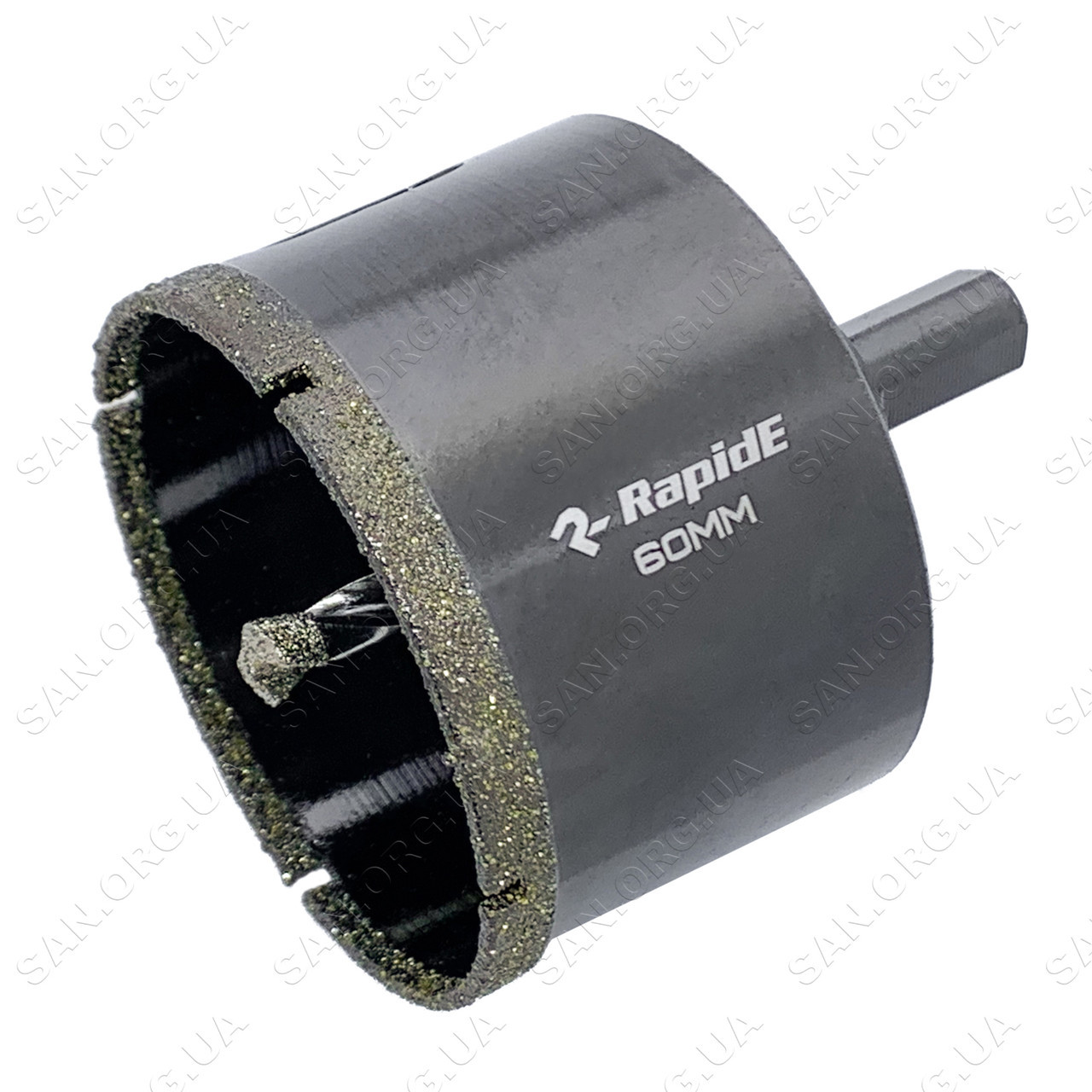 Алмазна коронка по керамограніту 60 мм RapidE Red Point з Центруючим свердлом на дриль, фото 1