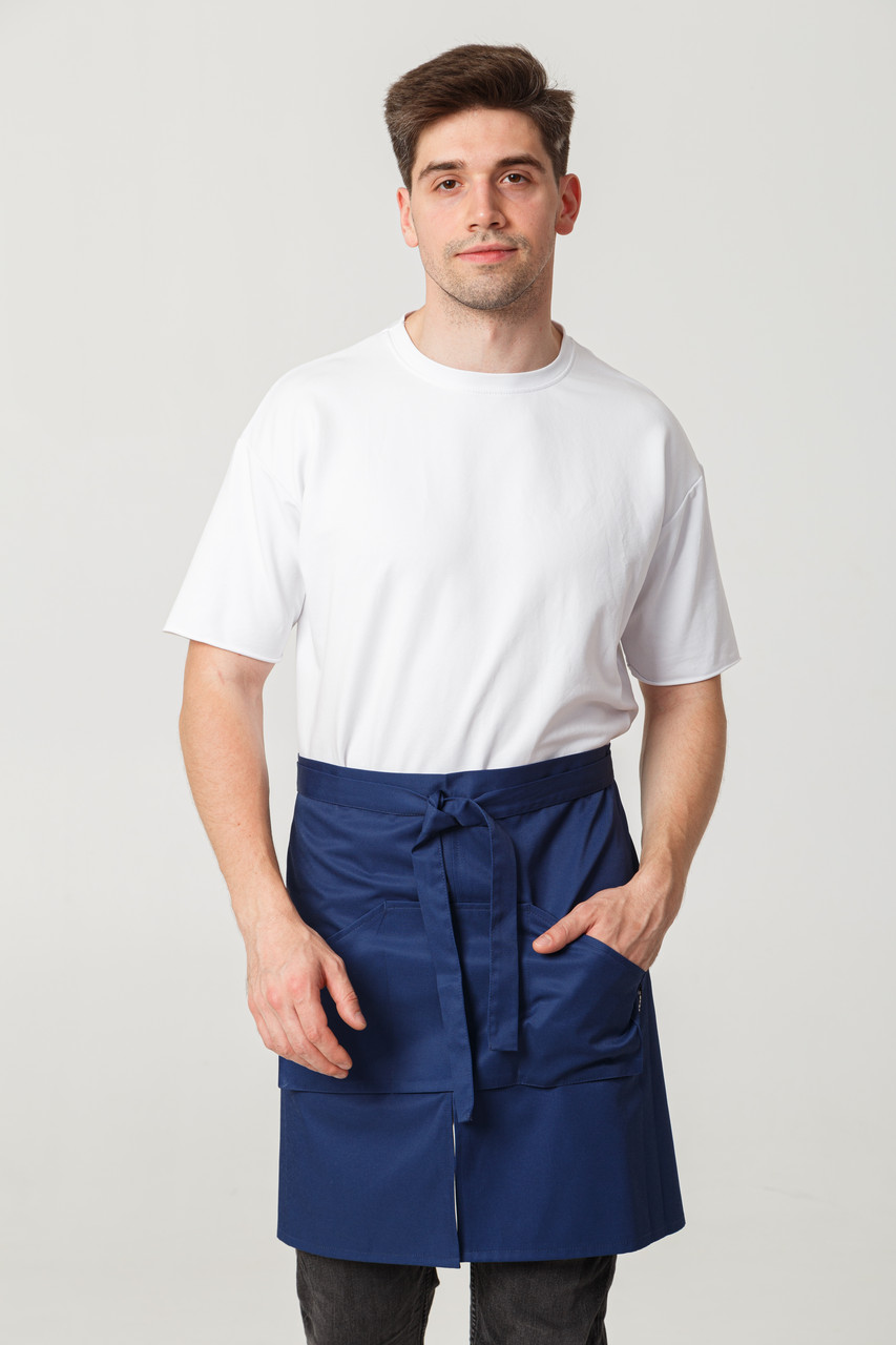 Фартух для кухаря, офіціанта, бармена синій "Столі" 2 Синій, фото 1