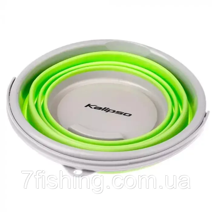 Ведро складное силиконовое Kalipso Silicone bucket green (5л) - фото 2 - id-p1944593443