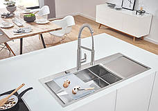 Мийка кухонна Grohe EX Sink K1000 (подвійна крило зліва) (31581SD0), фото 4