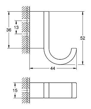 Гачок для халата Grohe Selection (41039000), фото 3