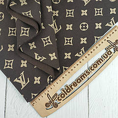 Тринитка з начосом "Луї Віттон на шоколаді" (ротація) щільність 320 г/м.,ширина 170