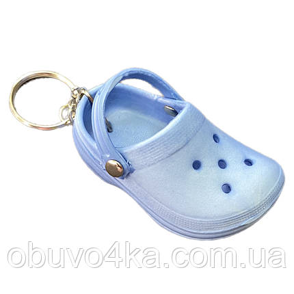 Брелок для ключів / Джибітс Crocsик блакитний, фото 2