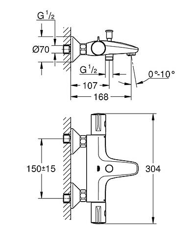 Термостат для ванни Grohe Grohtherm 800 (34576000), фото 3