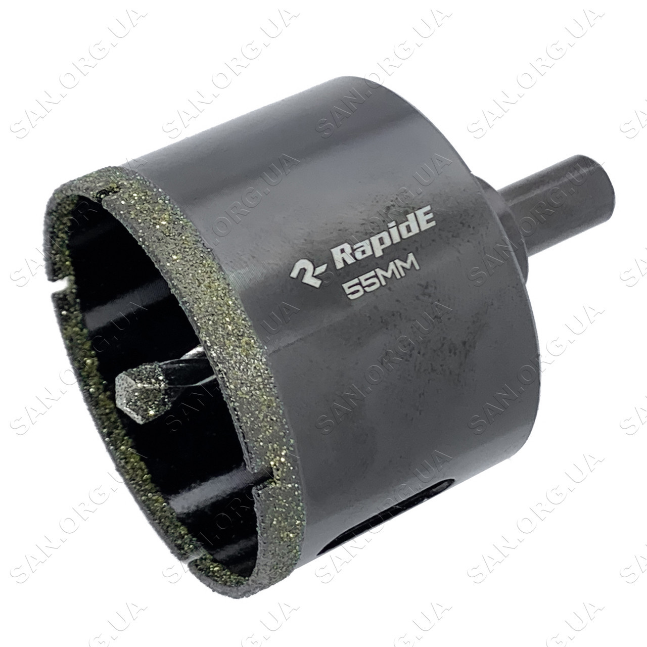 Алмазна коронка по керамограніту 55 мм RapidE Red Point з Центруючим свердлом на дриль, фото 1