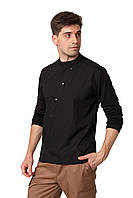 Чоловічий кухарський кітель-сорочка чорний — комфорт, практичність і сучасний стиль в одній моделі.