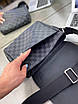 Месенджер Louis Vuitton сіра шашка, фото 10