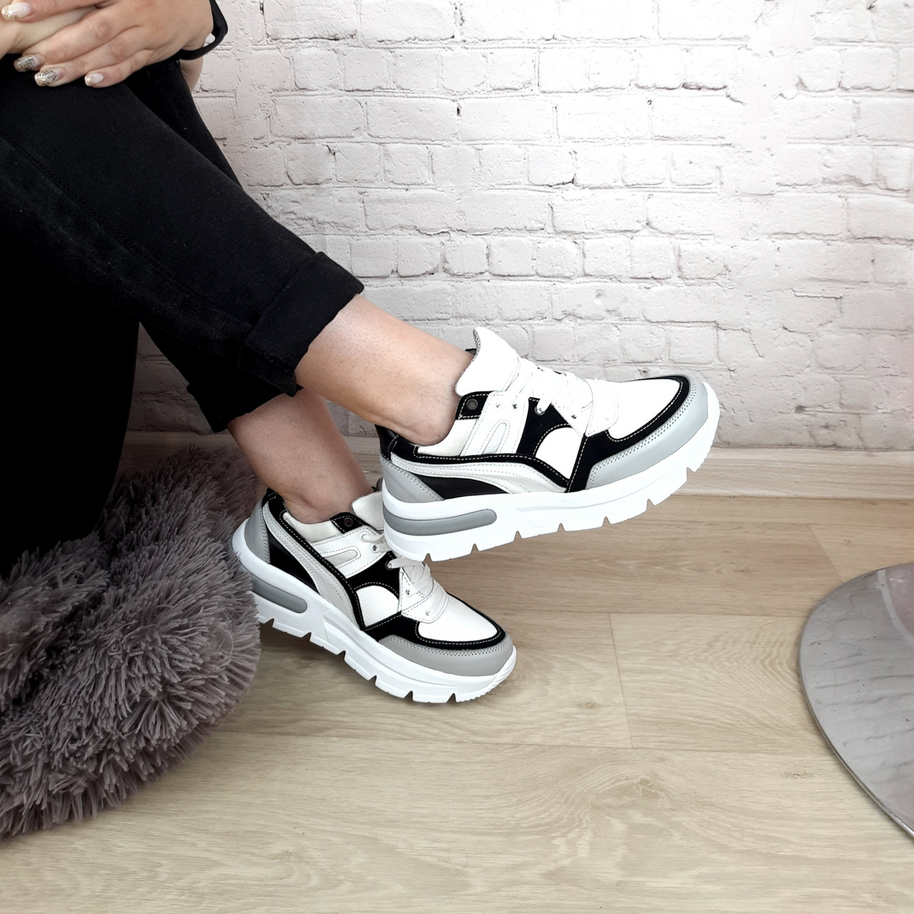 Женские белые кроссовки для девушек из натуральной кожи на осень обувь ...