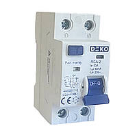 ПЗВ-диф реле двополюсне, 30 мА, тип AC, 63 А