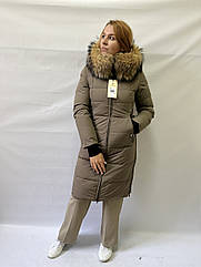 ЗИМОВА ЖІНОЧА КУРТКА З ХУТРОМ ЄНОТА