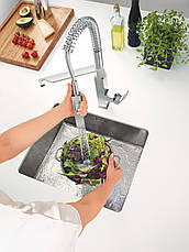 Змішувач для кухні з гнучким виливом Grohe Eurocube (31395DC0), фото 5