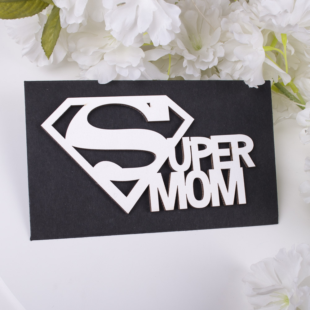 Конверт з топером "super mom"