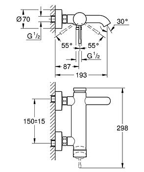 Змішувач для ванни Grohe Essence New (33624001), фото 4