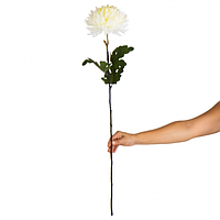 Искусственная ветка Хризантема белая 84 см