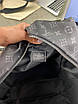 Рюкзак Louis Vuitton сірий монограм шкіряні вставки, фото 6