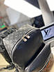 Рюкзак Louis Vuitton сірий монограм шкіряні вставки, фото 9