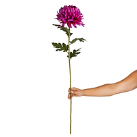Искусственная ветка Хризантема фиолетовая 91 см