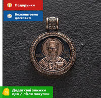 Подвеска "Св. Николай Чудотворец Чудо о 
трех корабельщиках " (чернение) п01654. Zipexpert