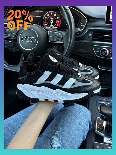 Купить Кроссовки adidas niteball женские черно-белые молодежные ...