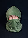 Шапка та бафф з флісу 240 г/м колір army green р. 55-58, фото 2