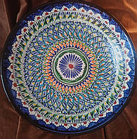 Ляган (тарелка) узбекских мастеров, диаметр 42см. (0130)