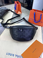 Бананка Louis Vuitton черного цвета | Мужская кожаная сумка Луи Виттон