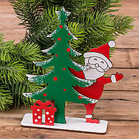 Статуетка новорічна "Санта"з ялинкою і подарунком
