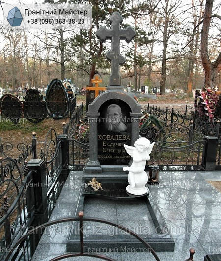 Дитячий пам'ятник з граніту з янголятком № 797