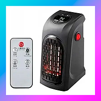 Портативний тепловентилятор із пультом Handy Heater 400 W, електричний мініігрівач у розетку, дуйка