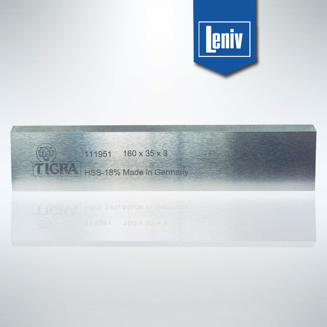 Стругальні (фугувальні) ножі Tigra 160×30×3 HSS18% по дереву, ножі на фуганок, для рейсмуса, строгальний ніж