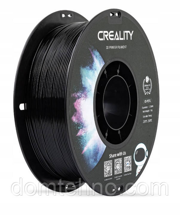 Черный пластик, филамент для 3D-принтеров PETG 1.75 1 кг CREALITY ...