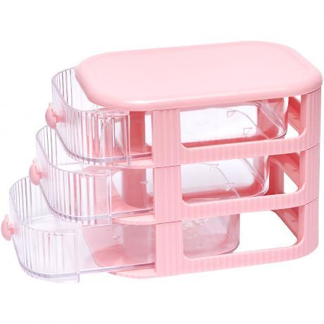 Органайзер настольный 3 отделения "Розовый" 13х14х18см WXS-3 купити дешево оптом в інтернет-магазині