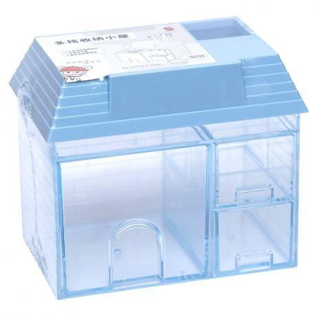 Органайзер настольный 3 отделения "Домочек голубой" 15,5х10,3х14,7см WXS-5 купити дешево оптом в інтернет-магазині