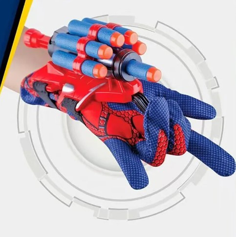 Ігровий набір людини павука Marvel Spiderman на одну руку, рукавичка,15 патронів, 2 ремені, 1 пускова установка