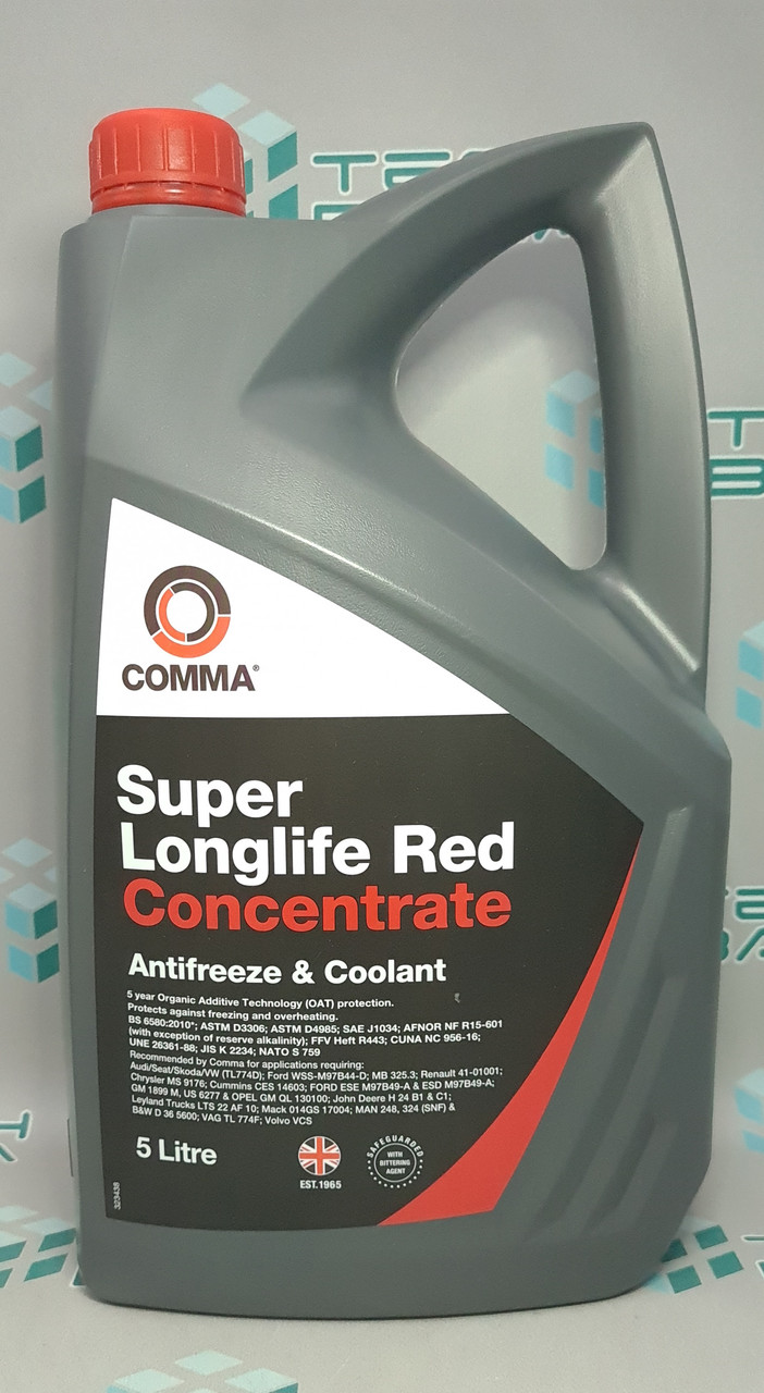 Антифриз COMMA  SUPER LL RED A/F концентрат 5 л.