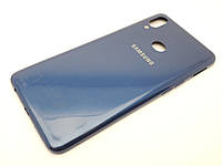 Уценка. Крышка Samsung A10s 2019 SM-A107F синяя с разборки (царапины)