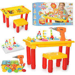 Мозаїка 672A Table Ігрове поле, столик, шурупокрут, шурупи та шестерні, деталей — 296