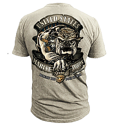 Футболка чоловіча американский морской корпус US Marines Corps. Бульдог — Black Ink Design US