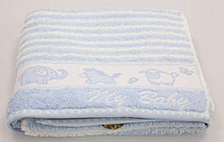 Рушник дитячий 100х120 блакитний Atilla 22723