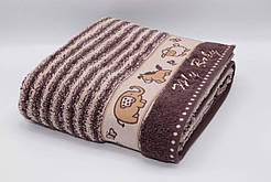 Рушник дитячий 100х120 шоколадний Atilla 22725