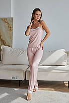 Жіноча піжама Eliz рожевого кольору: штани та майка, фото 5