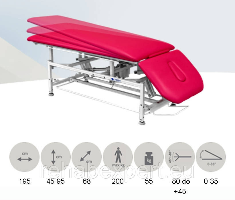 Стіл для масажу та реабілітації з електричним регулюванням Expert SR-3E Rehabilitation Table