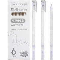 Від 3 шт. Набір ручок гелевих 6шт "БІЛИЙ колір" 43276-1 купити дешево оптом в інтернет-магазині