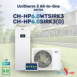 Тепловой насос Cooper&Hunter CH-HP6.0WTSIRK3 / CH-HP6.0SIRK3(O) UNITHERM 3 ALL-IN-ONE до -25С 6 кВт, 220 В