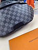 Поясна сумка Louis Vuitton Discovery із синім оздобленням | Чоловіча шкіряна бананка Луї Віттон, фото 8
