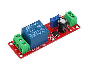 Модуль реле затримки часу з 0-10с з таймером NE555 (12V, 10А)
