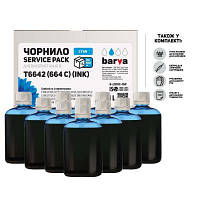 Чернила Barva Epson L100/L210/L300/L350/L355 Cyan 10x100мл ServicePack (E-L100C-1SP) - Топ Продаж!