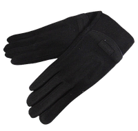 Перчатки пальтовая ткань на флисе Natasha Н052 6,5 черные