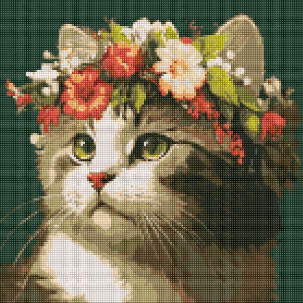 Алмазна мозаїка Весняний вінок art_selena_ua Идейка 40х40 (AMO7665)